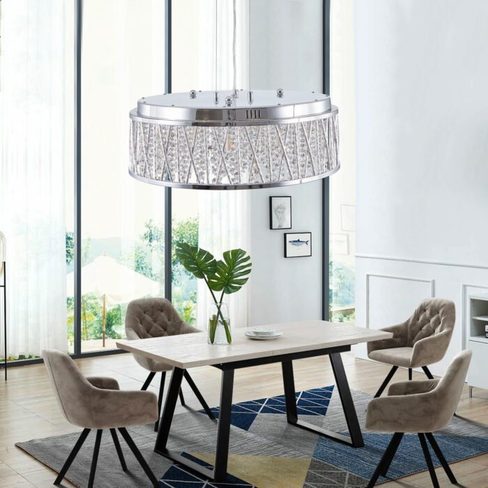 Crystal Pendant Circular Ceiling Light Fixture - Image 2