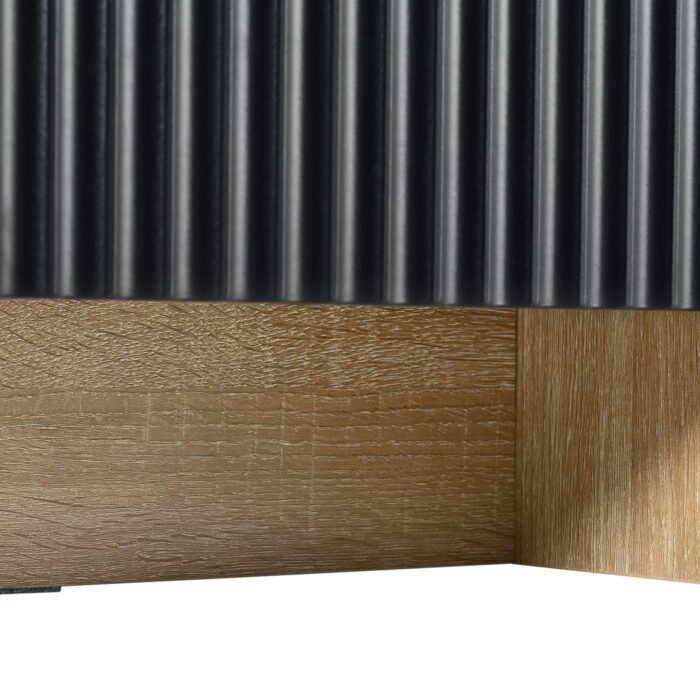 Luxury Fluted TV Stand Entertainment Center with Storage Cabinets (Up to 80") - Image 12