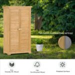 Wooden Garden Shed Patio Storage with Natural Wood Color - Image 4