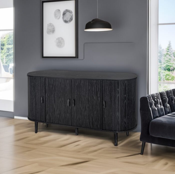 TV Stand Storage with 4 Doors and Adjustable Shelf - Image 5