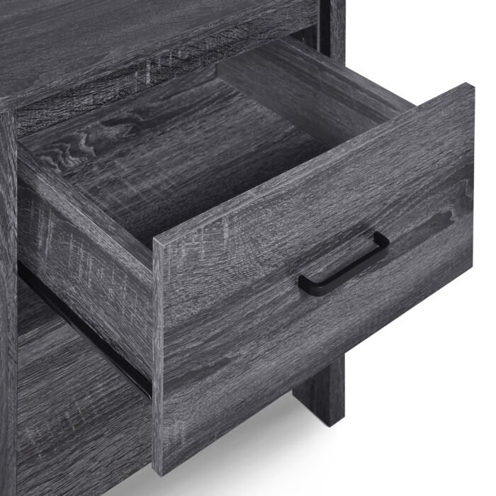 Wooden Nightstand with 2 drawers - Image 11