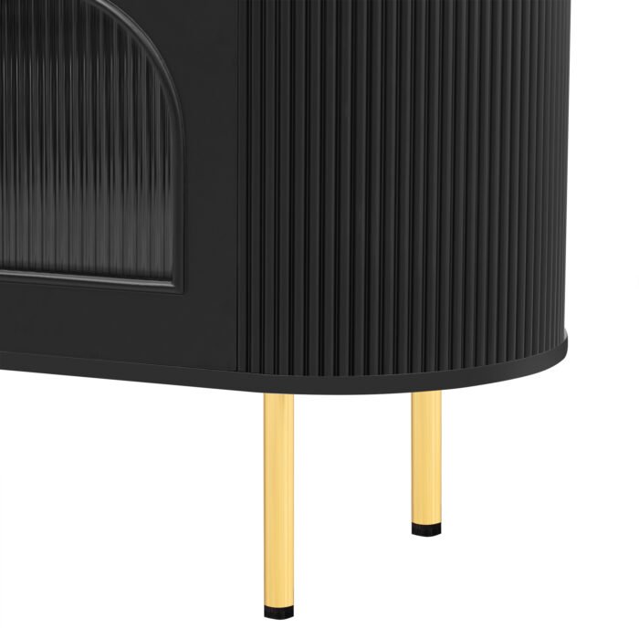 U-Can Modern TV Stand with 4 Cabinets and Metal Legs and Handles (up to 80 Inches) - Image 13