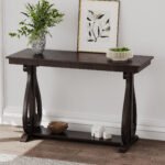 Farmhouse Style Entryway Table with Open Shelf and Sturdy Construction - Image 2