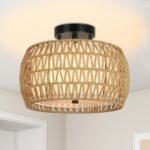 Boho Farmhouse Ceiling Light Semi Flush - Image 2