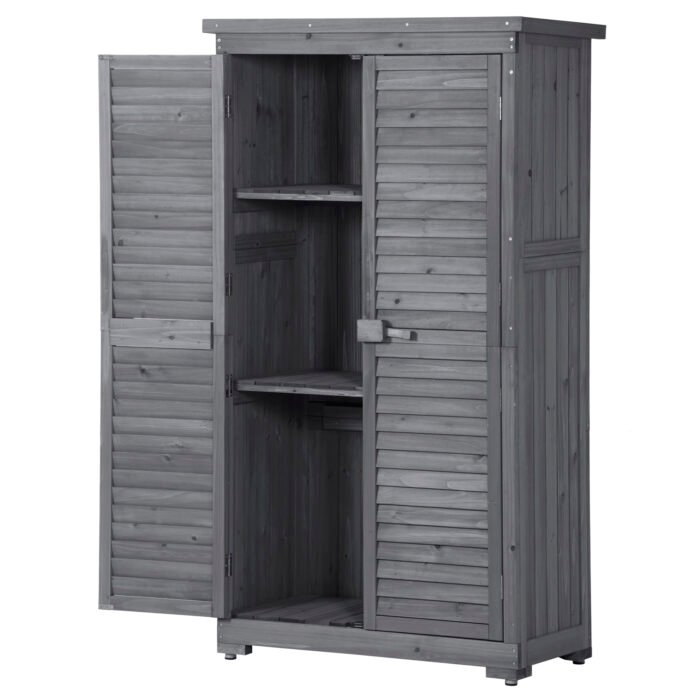 Wooden Garden Shed Patio Storage with Fir Wood - Image 8