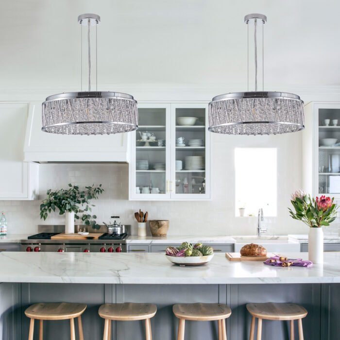 Crystal Pendant Circular Ceiling Light Fixture - Image 5