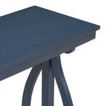 Farmhouse Style Entryway Table with Open Shelf and Sturdy Construction (Navy) - Image 16