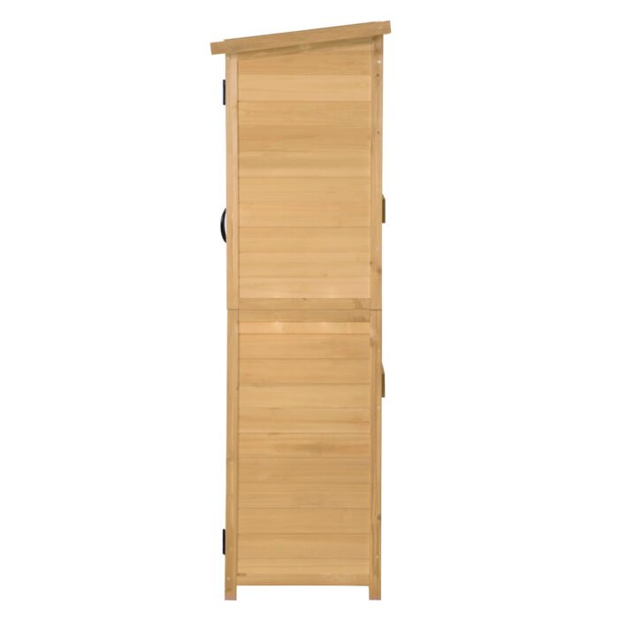 Outdoor Wooden Storage Shed with Waterproof Asphalt Roof - Image 13