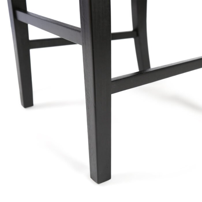 Roshan Farmhouse Acacia Wood Dining Chairs, Black / Walnut (Set of 2) - Image 10