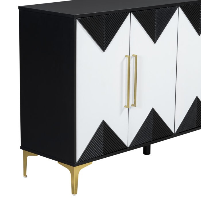 U-STYLE four door cabinet with dual tone triangular doors - Image 9