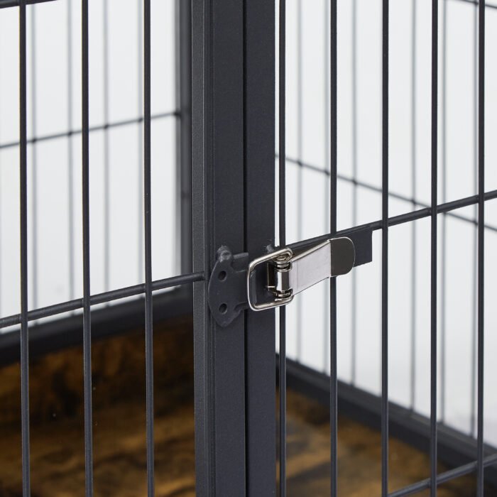 Style Dog Crate on Wheels with Double Doors and Lift Top - Image 12