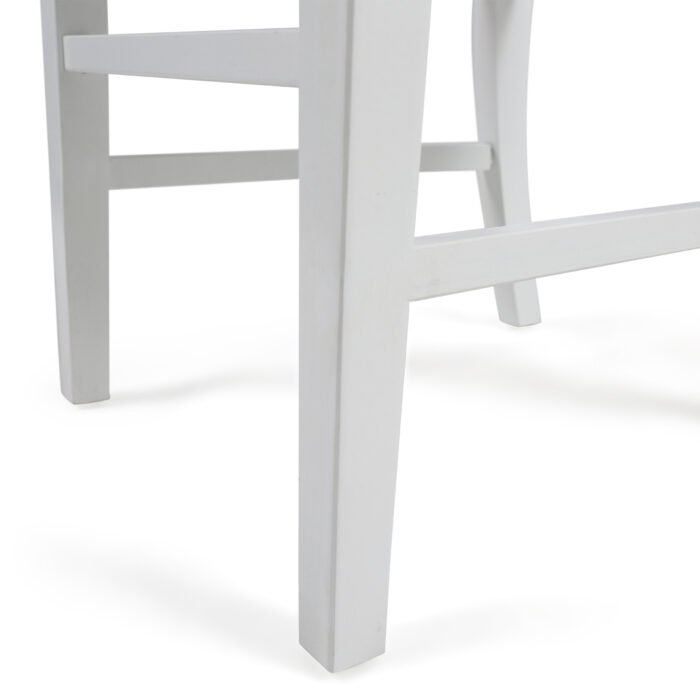 Roshan Farmhouse Acacia Wood Dining Chairs, White (Set of 2) - Image 12