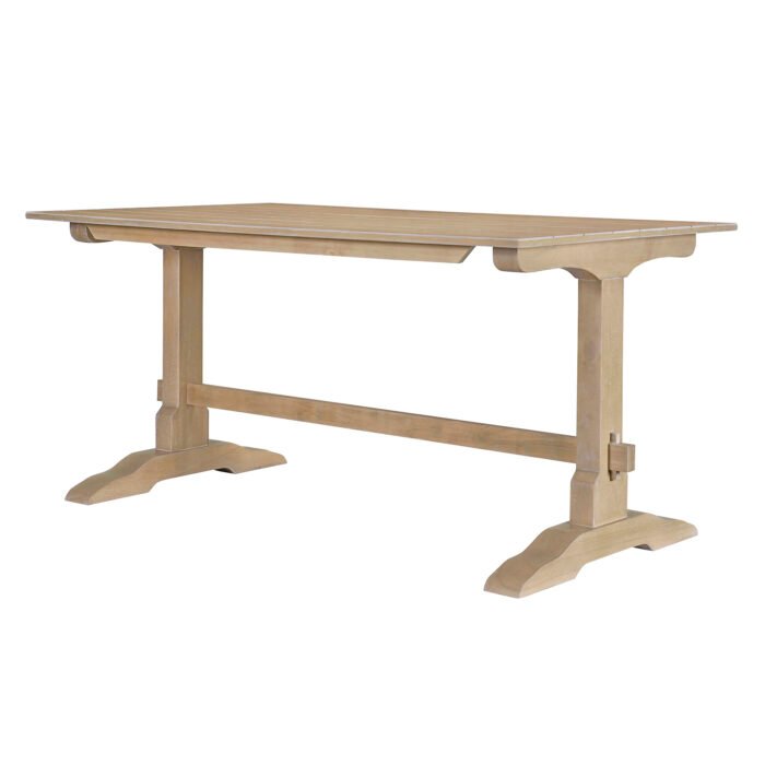 3-piece retro rectangular stand table and 2 wooden stools - Image 20