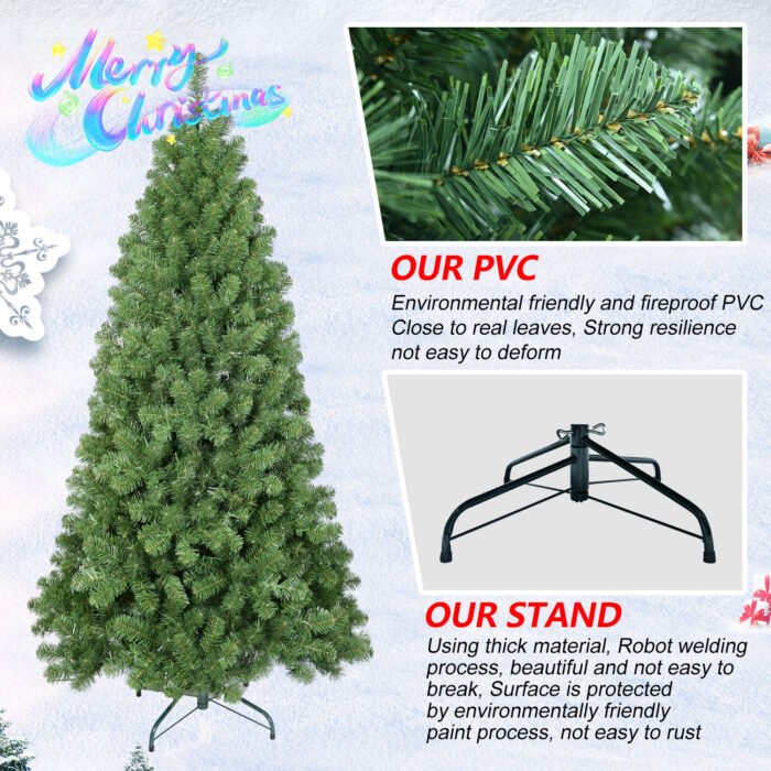 5FT PVC Green Memory Wire Christmas tree - Image 8