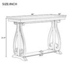 Farmhouse Style Entryway Table with Open Shelf and Sturdy Construction - Image 8