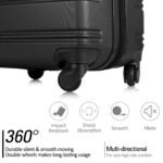 3 Piece Luggage Set Hardside Spinner Suitcase with TSA (20/24/28) Black - Image 8