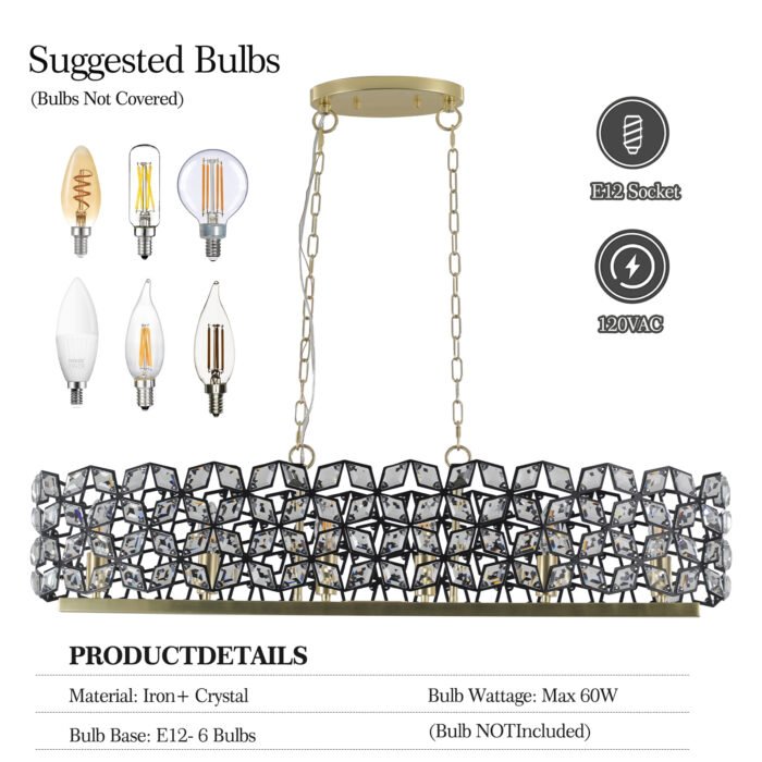 Champagne Gold Oval Crystal ceiling chandelier Light Fixture - Image 4