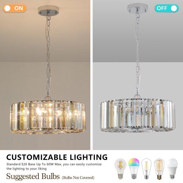 Crystal Round Chandelier for Living-Room - Image 2