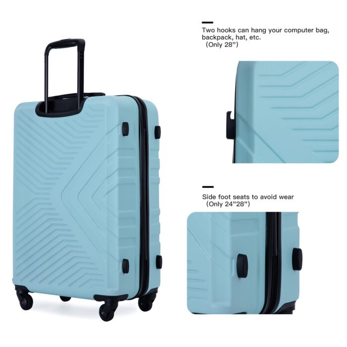 3 Piece Lightweight Luggage Set with Spinner Wheels and TSA Lock (20/24/28) - Image 5