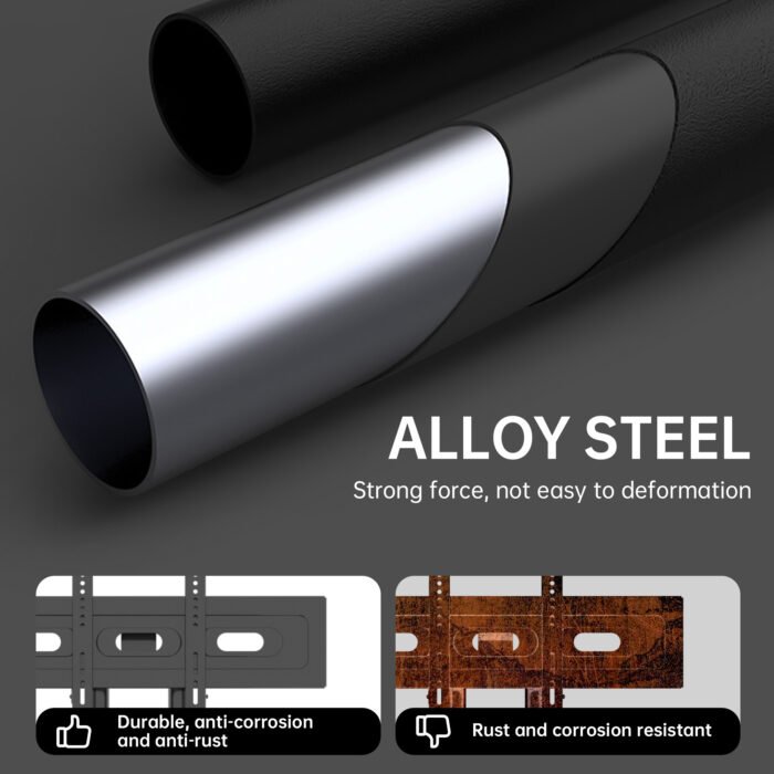 FANCO Black Universal Rotating TV Stand and maximum VESA 600x400mm (32-80 inch TVs) - Image 3