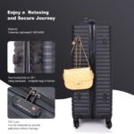 3 Piece Luggage Set with ABS Lightweight Suitcase with Two Hooks (20/24/28) - Image 4