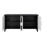 Vintage Faceted Carved And Spliced Doors Buffet - Image 15