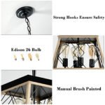 4-Light Farmhouse Chandeliers For Dining Room - Image 5