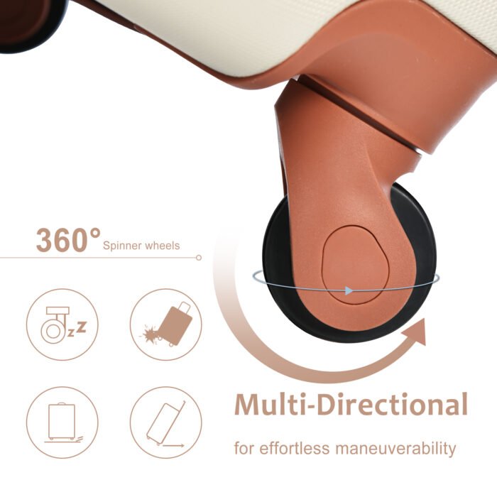 Hardshell Lightweight Luggage 3 Pcs Sets Spinner Suitcase with TSA Lock (20/24/28) - Image 4