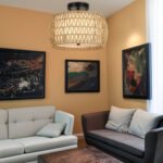 Boho Farmhouse Ceiling Light Semi Flush