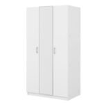3 Door Wardrobe with Mirror and Hanging Rod - Image 6