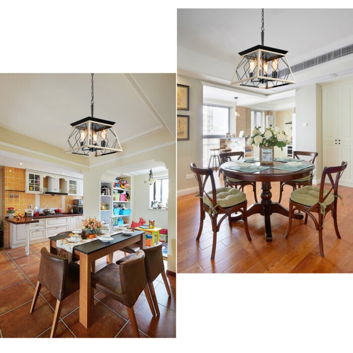 4-Light Farmhouse Chandeliers For Dining Room - Image 6