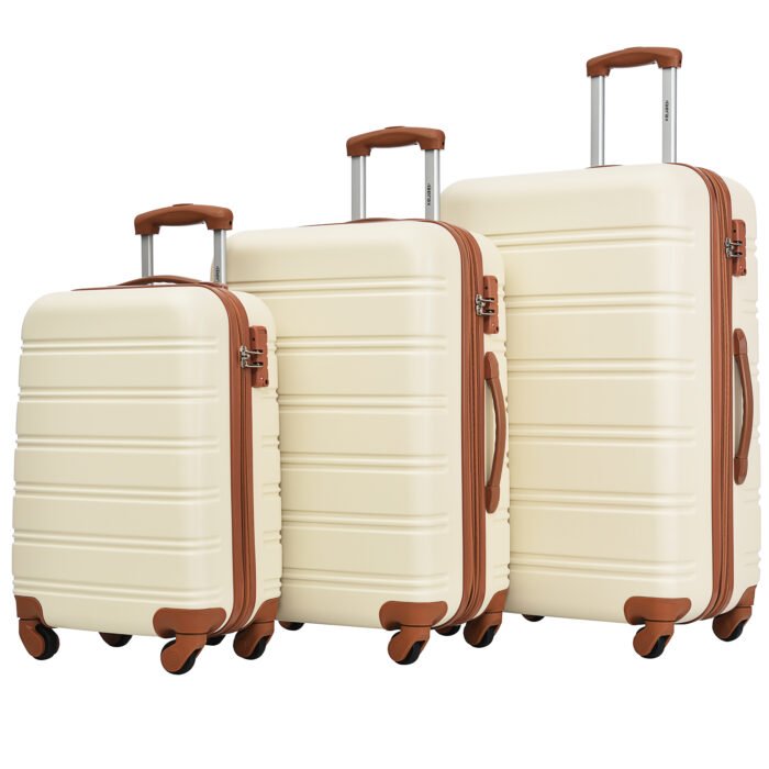 Antique White 3 Piece Luggage Set Hardside Spinner Suitcase (20/24/28) - Image 3