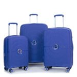 3 Piece Set Hardshell PP Luggage Sets Lightweight with TSA Lock (20/24/28) Navy - Image 9