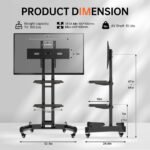 FANCO Black Universal Rotating TV Stand and maximum VESA 600x400mm (32-80 inch TVs) - Image 7