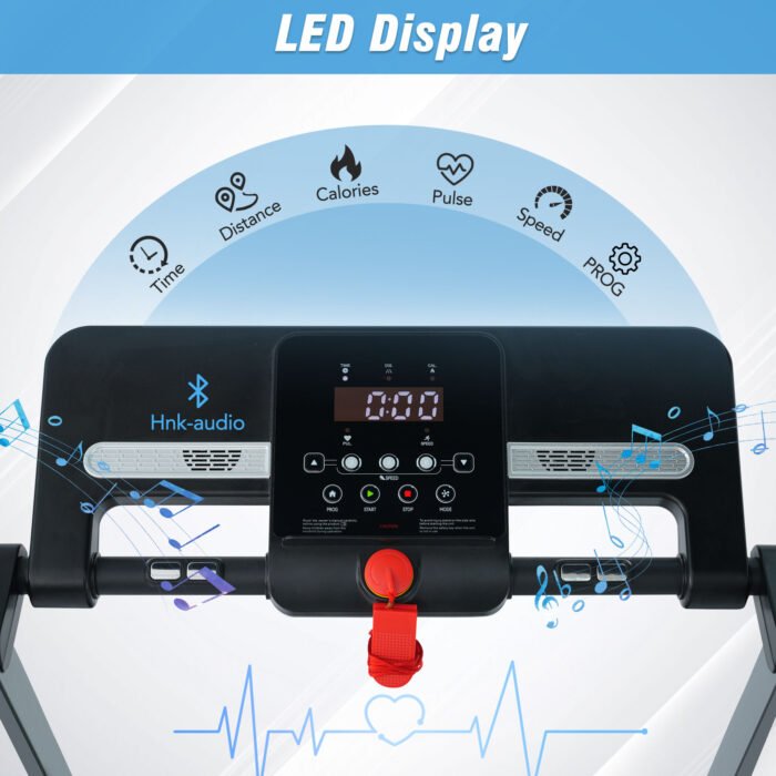 Folding Treadmill Walking Pad With Incline and Bluetooth Speaker (2.5HP) - Image 10