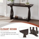 Farmhouse Style Entryway Table with Open Shelf and Sturdy Construction - Image 4