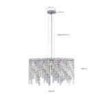 Deluxe round silver crystal chandelier - Image 7
