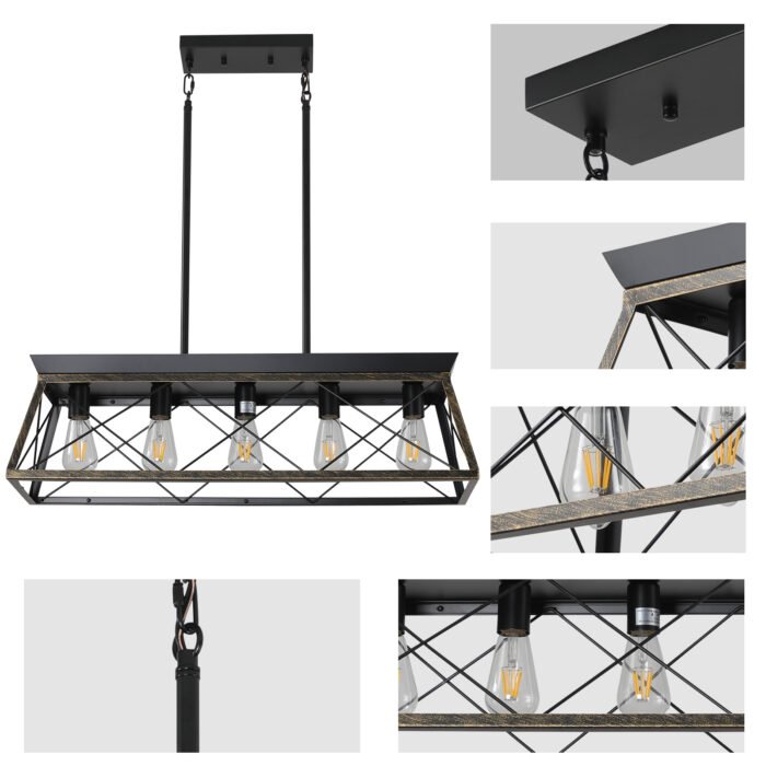 5 Light Farmhouse Chandeliers Light for Dining Room - Image 7