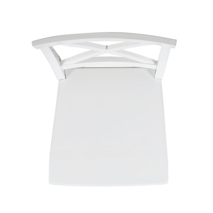 Roshan Farmhouse Acacia Wood Dining Chairs, White (Set of 2) - Image 8