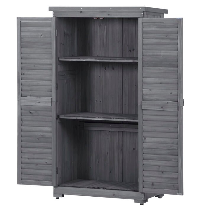 Wooden Garden Shed Patio Storage with Fir Wood - Image 11