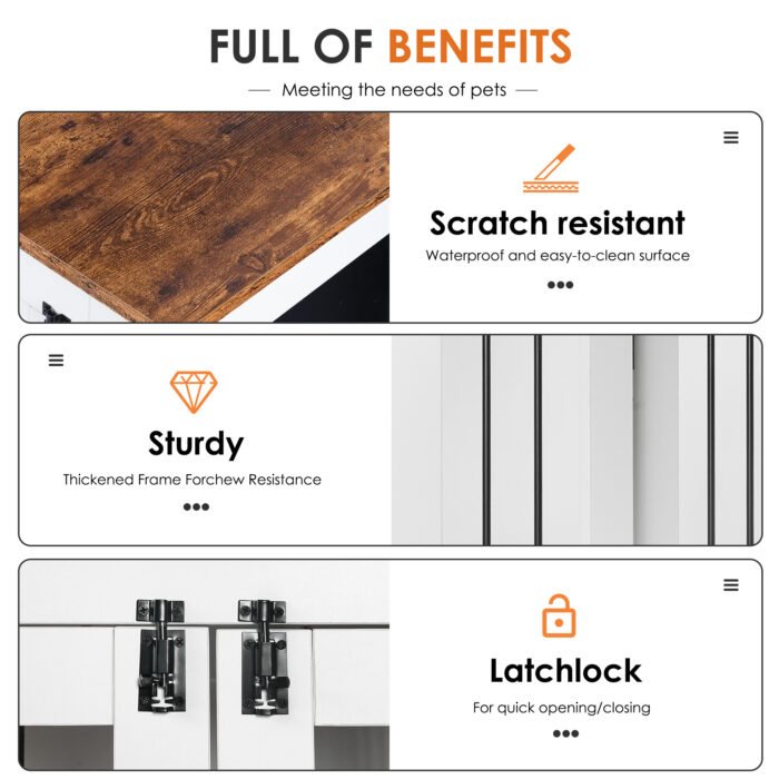 Dog wooden kennel with double doors - Image 7