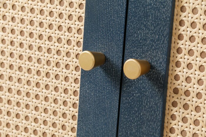 Handcrafted Grain Rattan Sideboard Buffer Cabinet With 4 Doors - Image 10