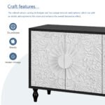 Vintage Faceted Carved And Spliced Doors Buffet - Image 10