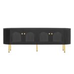 U-Can Modern TV Stand with 4 Cabinets and Metal Legs and Handles (up to 80 Inches) - Image 8