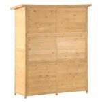 Outdoor Wooden Storage Shed with Waterproof Asphalt Roof - Image 9