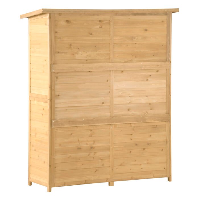 Outdoor Wooden Storage Shed with Waterproof Asphalt Roof - Image 9