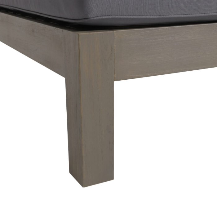 Back Right Corner Wooden Bench, Dark Grey - Image 7