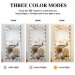Hollywood full body mirror with 3 color light modes - Image 3