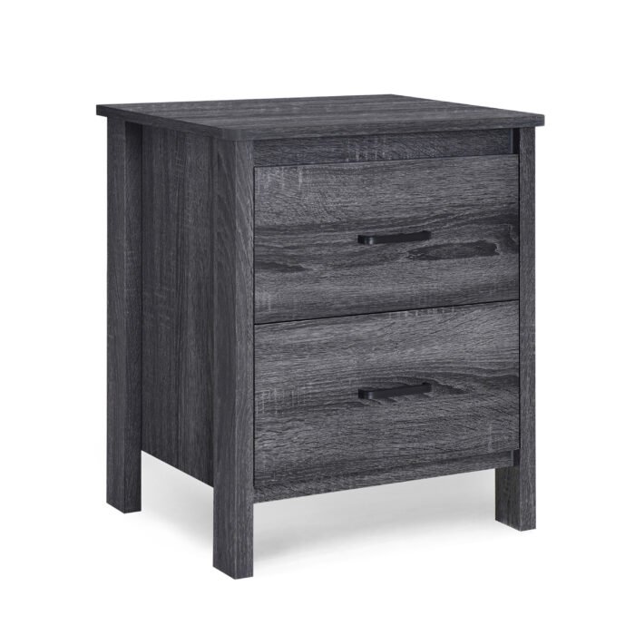 Wooden Nightstand with 2 drawers - Image 5