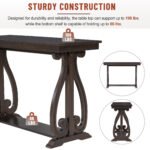 Farmhouse Style Entryway Table with Open Shelf and Sturdy Construction - Image 6